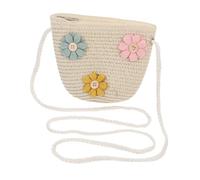 Homoyoyo Sac Bandoulière Garçon Fille Paille Tissée Sac Seau Léger pour Fille Été Multi-Usage pour Plage Fête Et Voyage Accessoire Mignon Et Pratique