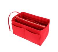 Homoyoyo Sac de Rangement Cosmétiques Pliable Feutre Rouge Organisateur Multifonctionnel pour Voyage et Stockage Grand Espace Multi Couches pour Accessoires Personnels