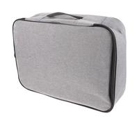 Homoyoyo Sacoche de Rangement Portable pour Documents et Passeports, Grosse Capacité à 3 Compartiments Gris Fermeture à Serrure, Organiseur Sécurisé pour Bureau et Voyage, Paquet