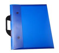 Homoyoyo Sacoche de Rangement pour Affiches A3 Transparent Bleu, Porte-Documents Plastique Résistant Poignée, Grosse Capacité pour Artistes et Étudiants, Transport Pratique pour Œuvres