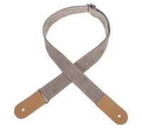 Homoyoyo Sangle de Ukulélé en Coton Lin Extrémités en Cuir Véritable et Boucle Métallique, Style Country, Solide et Confortable pour Jouer à L'épaule