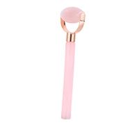 Homoyoyo Scraping Facial Roller Quartz Rose Massage Visage Portable pour Raffermir et la Circulation Rides et Contours Visage Outil de Massage Manuel Compact et