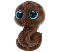 Homoyoyo Sculpture Serpent du Zodiaque en Bois de Santal, Figurine Miniature Éléments en Cristal, Décoration Feng Shui pour L'Année du Serpent 2025