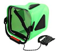 Homoyoyo Seau de Pêche Pliable Épaissi en Eva 2.0, Seau d'eau Portable Filet de Protection, Couleur Vert Fluorescent, pour Appâts Vivants, Pêche en Plein Air et Stockage des Poissons