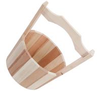 Homoyoyo Seau en Bois pour Sauna avec Capacité Suffisante, Design Rustique Élégant, Multi-Usage et Anti-débordement, pour Cabine de Vapeur et Salle
