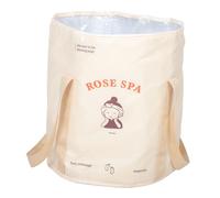 Homoyoyo Seau Pliable Bain De Pieds Grand Format Isolé Portable Détente Adultes Maison Voyage Spa Profond Sans Couvercle Beige Crème