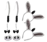 Homoyoyo Serrage- Oreilles d'Âne Queue d'Âne Noeud Décoratif et Décoration de Nez Léger et Souple pour Soirées Déguisées Halloween et Théâtre Scolaire