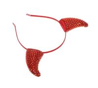 Homoyoyo Serre-tête Cornes de Diable avec Strass Bandeau Démoniaque pour Déguisement Halloween Cosplay et Fêtes Costumées