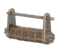 Homoyoyo Serrure à Combinaison Vintage de Zinc Cadenas Style Chinois Antique pour Boîtes Armoires et Coffrets Portable et Résistant