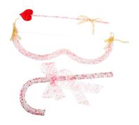 Homoyoyo Set Cosplay Cupidon Arc et Canne Rouge Léger et Confortable pour Fête Halloween Saint-Valentin Accessoire Portable pour Femme