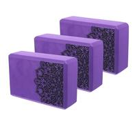 Homoyoyo Set de 3 Briques de Yoga en Eva Léger Antidérapant Haute Densité, Accessoires Stables pour Exercices Physiques et Yoga, Support pour Entraînement Corporel Couleur