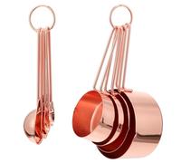 Homoyoyo Set de 8 Cuillères Doseuses en Acier Inoxydable pour Cuisson et Pâtisserie, Capacité Variée de 1,25ml à 250ml, Rangement Compact et Adapté aux Ingrédients Secs et Liquides