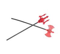 Homoyoyo Set de Accessoires Halloween Cosplay Hache et Trident Rouge Plastique Factice pour Costume et Fête Dhalloween
