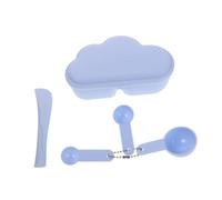 Homoyoyo Set de Bol à Mélanger pour Masques Faciaux avec Spatule et Cuillère Doseuse Bleu Kit DIY pour Esthéticiennes Accessoires Faciaux pour Soins à Domicile et Voyage