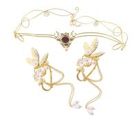 Homoyoyo Set de Boucles Oreilles Ear Cuff pour Femmes Non Percées Style Couronne Elfique Légère Accessoire Mode pour Mariage Anniversaire et Halloween