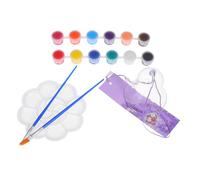 Homoyoyo Set de Carillon DIY à Peindre Cloches Verre Artisanales avec Couleurs Pinceaux et Plateau Décoration Suspendue pour Intérieur et Extérieur Cadeau Anniversaire Créatif Feng Shui