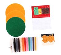 Homoyoyo Set de Dessous de DIY Noël Feutrine Non Tissée Motifs Père Noël et Renne Tapis de Table Décoratif pour Fête Support Tasse pour Thé