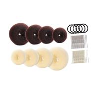 Homoyoyo Set de Donuts pour Chignon Mousse Épingles U et Élastiques Accessoires Cheveux Femme pour Tressées et Chignons Sécurisés Outil Doux et pour Usage et Événements