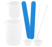 Homoyoyo Set de Gobelets Doseurs Silicone Flexibles pour Résine Époxy Kit de Mélange Réutilisable pour Travaux DIY Outils pour Art et Bricolage