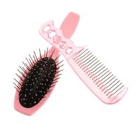 Homoyoyo Set de Peignes Acier et Brosse Paddle Rose Démêlante et Lissante pour Femmes Outils de Soin et Coiffage de Perruques et Portable