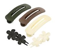 Homoyoyo Set de Pinces Plates Antidérapantes pour Cheveux avec Motif Floral Finition Mate Design Élégant à Bec de Canard pour Polyvalentes et Événements