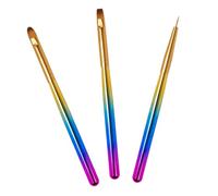 Homoyoyo Set de Stylos Manucure Gradient Créatif Pinceau Nail Art Nylon Fin Résistant DIY Ongles