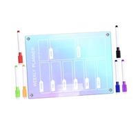 Homoyoyo Set de Tableau Magnétique Effaçable à Sec pour Bureau Planificateur Hebdomadaire Réutilisable avec Surface Tableau Mémo Transparent avec Stylo pour Listes et Rappels