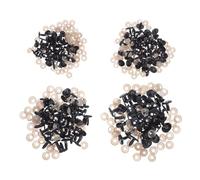 Homoyoyo Set de Yeux et Nez de Sécurité Ovales Noirs pour Peluches Crochet et Poupées avec Rondelles Accessoires Plastiques Durables pour Bricolage Animaux et Amigurumis