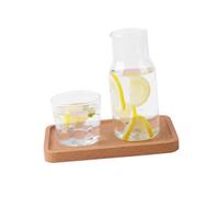 Homoyoyo Set Déjeuner Théière Verre Résistant Chaleur avec Pot It et Tasse Ensemble Pratique pour Jus Thé et Lait Maison ou Restaurant