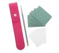 Homoyoyo Set Outil Pousse-cuticules Inoxydable Rond à Double Embout avec Feuilles Abrasives et Sac de Rangement Soin des Ongles pour Manucure et Pédicure Usage Professionnel et Maison