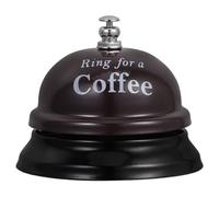 Homoyoyo Sonnette de Bureau en Alliage D'aluminium Marron 7,5 X 5,5 Cm, Cloche de Service Sonore Puissante pour Restaurant, Hôtel et Bureau, Sonnette D'appel Pratique pour Assistance