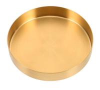 Homoyoyo Soucoupe pour Pot de Fleurs en Acier Inoxydable Doré, Plateau D’égouttage Petit Format Ø12,5cm, Récupérateur D’Eau pour Plantes D’intérieur et Jardin, Accessoire Jardinage