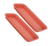 Homoyoyo Soucoupe Rectangulaire pour Plantes d'Intérieur et d'Extérieur Lot de 2 Bac Récupérateur d'eau en Plastique Solide Accessoires pour Pots de Fleurs pour Jardinières et Potagers