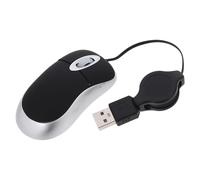 Homoyoyo Souris Télescopique USB Compacte pour Ordinateur Portable avec Câble Flexible Souris Filaire Silencieuse Compatible avec Windows