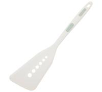 Homoyoyo Spatule Cuisine en Silicone Antiadhésive Spatule à Poisson Résistante à Haute Température Ergonomique Compatible Poêles Antiadhésives Maison et Wok Blanche à Points Verts
