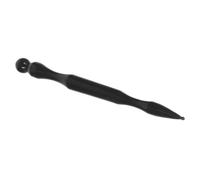 Homoyoyo Stylo d'Acupuncture à Double Tête en Corne de Buffle Naturelle Bâton de Massage Auriculaire Noir Masseur d'Oreilles pour Réflexologie Faciale et Points de Déclenchement Outil