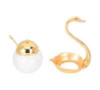 Homoyoyo Sucrier Cuisine en Alliage D'aluminium, Ambiance Halloween | 1 Set, Forme Spéciale, Finition Soignée, Usage Pratique, Café, Salle de Réunion, Or