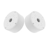 Homoyoyo Support de Fixation pour Caméra de Sécurité Design Sphérique Rond 2 Pièces Support de Caméra au Plafond Boîtier de Câblage Plastique Blanc Étanche pour Écoles et Communautés