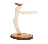 Homoyoyo Support de Jeu pour Oiseaux Bois Massif Étanche Perchoir Interactif de Bureau pour Perroquets Calopsittes et Perruches Exercice Multifonction pour Animaux de Compagnie