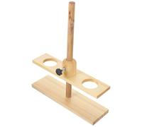 Homoyoyo Support de Laboratoire en Bois à Double Emplacement pour Entonnoirs, Fourniture d'Expérimentation Chimique, Structure Simple, pour Travaux Pratiques Scolaires Couleur Aléatoire