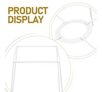 Homoyoyo Support de Lampe DIY Métal Géométrique Blanc Cadre Abat-jour pour Suspension Adaptable pour Lampes de Table et Sol Structure Filaire Résistante pour Création Personnalisée