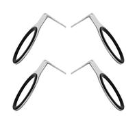 Homoyoyo Support de Sèche-cheveux en Acier Inoxydable, Lot de 4 Supports Muraux Universels pour Salle de Bain et Coiffeuse, Rangement Pratique pour Usage Quotidien et Soins Capillaires