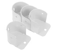 Homoyoyo Support de Tringle à Rideau Acier Inoxydable 4 Pièces, Embouts Blancs Ø 3 Cm, Fixation Murale pour Penderie et Placard, Installation Facile pour Salle de Bain et Fenêtre
