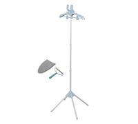 Homoyoyo Support Défroisseur Vapeur Réglable en Métal Gris avec Rotation 360° pour Vêtements Lourds et Légers, Cintre Pliable Multifonction pour Maison, Bureau et Voyage - Présentoir