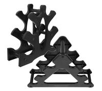 Homoyoyo Support D'haltères Vertical en Plastique Base Stable, Rack Triangulaire Multifonction Petit Format pour Haltères Jusqu'à 12 Kg, pour Rangement Fitness à Domicile et Bureau