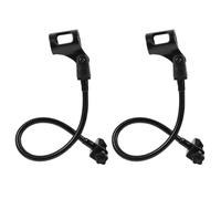 Homoyoyo Support Microphone de Bureau Flexible Col de Cygne 2 Pièces en Fer Noir, Pied de Micro Tubulaire Réglable, Accessoire pour Studio, Streaming et Enregistrement, Montage Stable