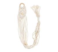 Homoyoyo Support Mural Macramé pour Guitare et Ukulélé, Cintre Tissé la Main en Coton et Lin, Longueur 125 Cm, Applique Murale Décorative Polyvalente pour Rangement D’instruments