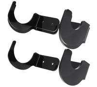 Homoyoyo Support Mural pour Batte de Baseball en Acrylique Noir, Lot de 4 Pièces, Support Horizontal pour Rangement de Battes de Softball et Hockey, Gain de Place pour Organisation