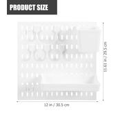 Homoyoyo Support Mural pour Panneau Perforé Grand Format Blanc Étagère de Rangement sans Perçage pour Porte Arrière Organisateur Suspendu Multifonction Cuisine Salon et Bureau Kit 1