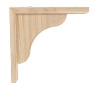 Homoyoyo Support Mural Triangulaire en Bois Naturel 18 X 18 Cm Support D'étagère Décoratif Robuste Équerre pour Étagère Murale Polyvalente la Cuisine Salon Bureau Solide